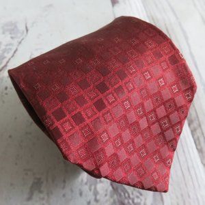 DKNY Donna Karan New York Multicolor Textured Boxes 100% Silk Neck Tie